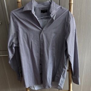 Banana Republic Navy Pinstripe Dress Shirt